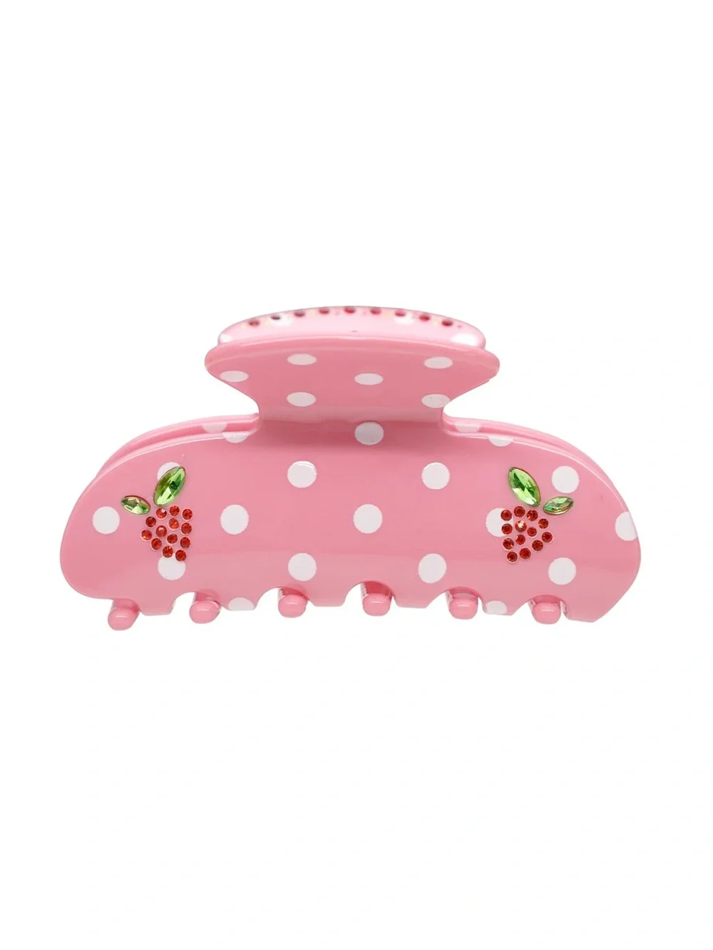 Emi Jay Sweetheart Berry Polka Dot Clip Pink Limited Edition